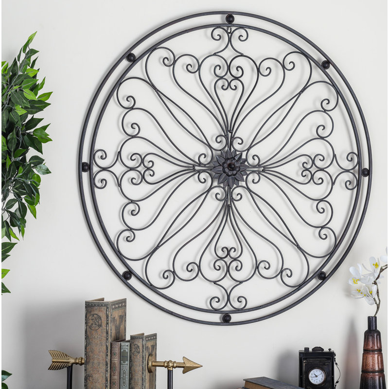 Fleur De Lis Living Metal Round Wall Décor & Reviews